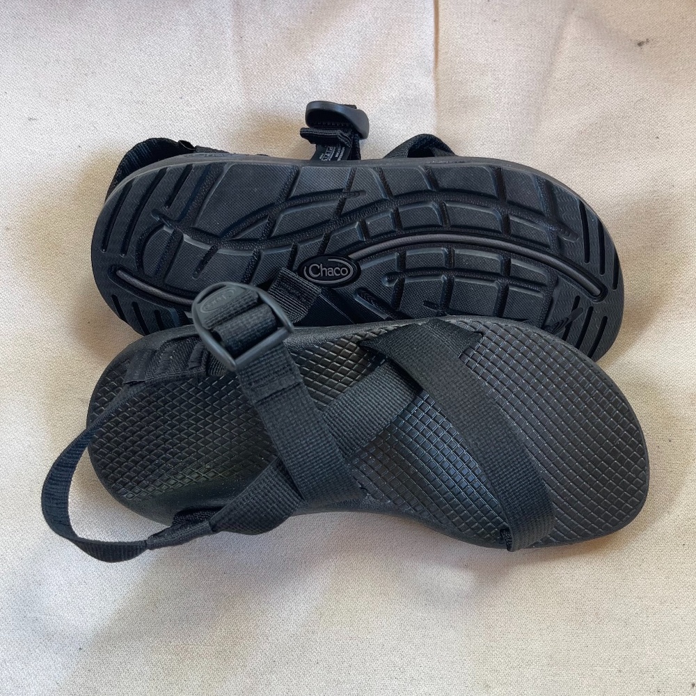 Womens Chaco ZCloud Sandal, Solid Black Size 6, New In Box